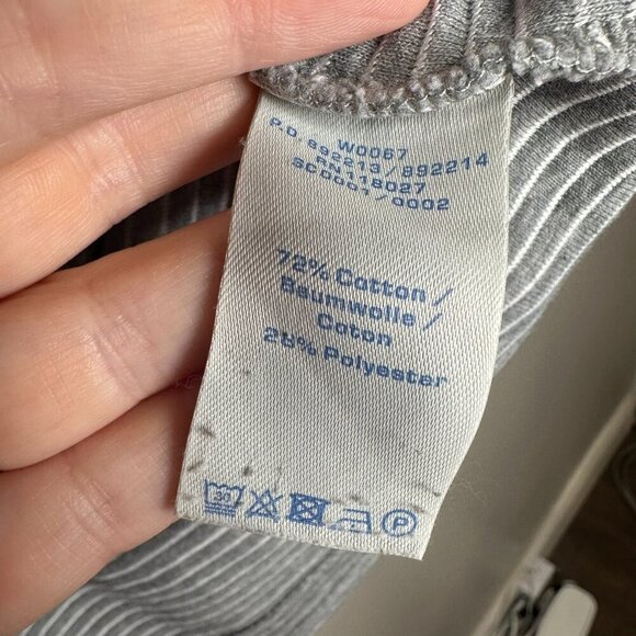 Boden Short Sleeve Ribbed Top in Heather Gray W0067 Size 8 Casual Basic - Picture 5 of 7